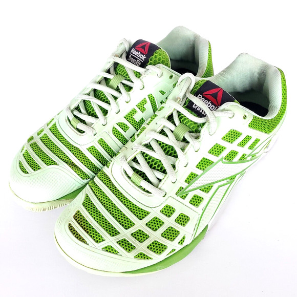 Reebok Women Size 8.5 Cross Fit CF74 Training Workout Lace Up Shoes Green V59945 - Picture 1 of 9